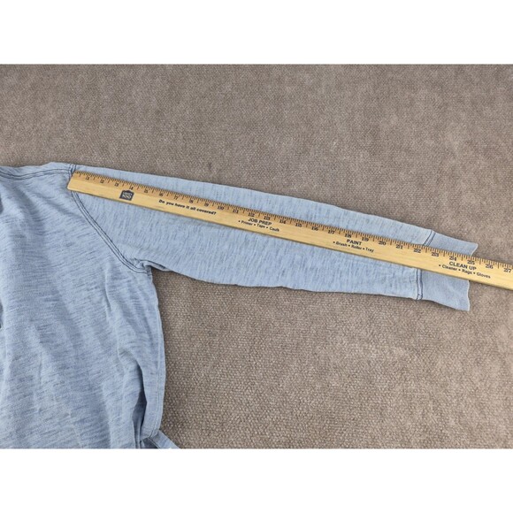 Todd Snyder LS Polo Shirt Men Sz Medium Wash/Faded Soft Denim Indigo Blue Cotton - Picture 10 of 16